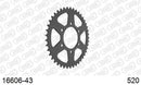 Kawasaki Z650 2017-2026 - AFAM Rear Sprocket, 520 (OE Pitch), Steel - 43T, 114 links reqd - 16606-43 - P3 Tuning