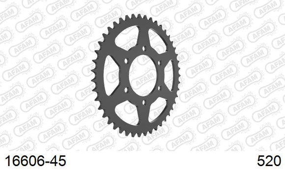 Kawasaki Versys 650 2007-2011 - AFAM Rear Sprocket, 520 (OE Pitch), Steel - 45T, 114 links reqd - 16606-45 - P3 Tuning