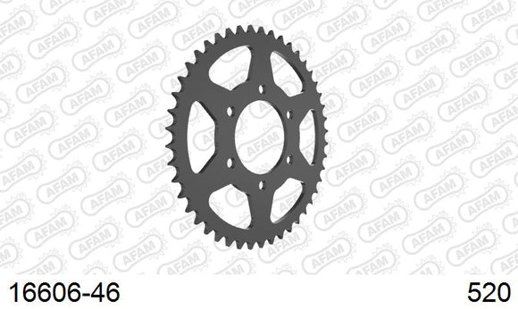 Kawasaki Z650 2017-2026 - AFAM Rear Sprocket, 520 (OE Pitch), Steel - 46T (orig size) - 16606-46 - P3 Tuning