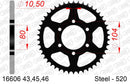 CF Moto 650 MT 2021-2022 - AFAM Rear Sprocket, 520 (OE Pitch), Steel - 46T (orig size) - 16606-46 - P3 Tuning