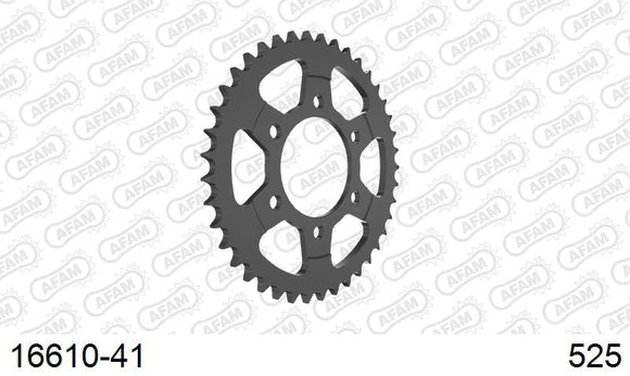 Kawasaki Z1000 2007-2009 - AFAM Rear Sprocket, 525 (OE Pitch), Steel - 41T, 112 links reqd - 16610-41 - P3 Tuning