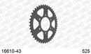 Kawasaki Z1000SX 2011-2013 - AFAM Rear Sprocket, 525 (OE Pitch), Steel - 43T, 114 links reqd - 16610-43 - P3 Tuning