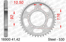 Kawasaki ZZR1400 2008-2011 - AFAM Rear Sprocket, 530 (OE Pitch), Steel - 41T (orig size) - 16900-41 - P3 Tuning