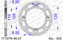 Suzuki RM 65 K3,K4,K5 2003-2005 - AFAM Rear Sprocket, 420 (OE Pitch), Alu - 46T, 110 links reqd - 17107N-46 - P3 Tuning