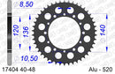 Suzuki GSX-R750 1998-1999 - AFAM Rear Sprocket, 520 conversion, Alu - 43T, 108 links reqd - 17404-43 - P3 Tuning