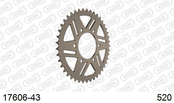 Kawasaki ZX-10R 2006-2007 - AFAM Rear Sprocket, 520 conversion, Alu - 43T, 110 links reqd - 17606-43 - P3 Tuning