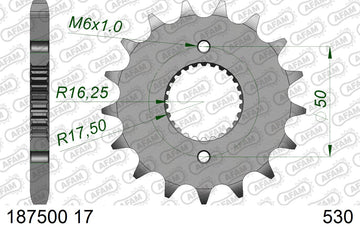 Royal Enfield Bullet 500 2016-2020 - AFAM XS-ring Extra Reinforced Chain & Steel Sprocket Kit, 530 (OE Pitch) - 18559100 - P3 Tuning