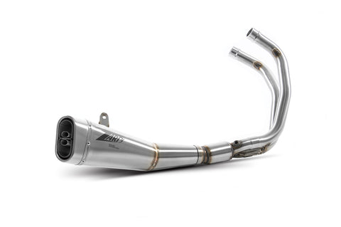 YAMAHA XSR 700 (17-23) ZARD STAINLESS STEEL FULL SYSTEM (REMOVABLE BAFFLE) STAINLESS STEEL END CAP