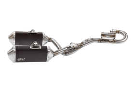 Honda CRF 250 - 2014 - 2017 - Full system OFF ROAD: Stainless steel collector with 2 silencers under seat