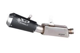 Triumph STREET TRIPLE 765 RS / R / S 2020 - 2022 - 3/4 kit STD mounting: Stainless STEEL BOX + MOTO GP silencer (Black)