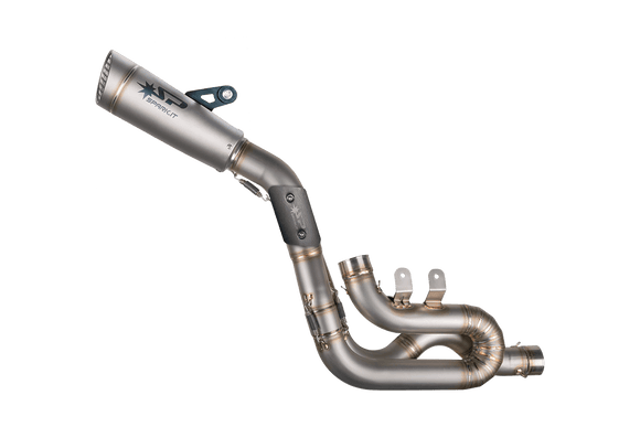 Ducati PANIGALE V4 / R / S (18-23) PANIGALE V4R (19-23) STREETFIGHTER V4 (20-22) — 3/4 kit 112dB: TITANIUM Collector + silencer GRID-O