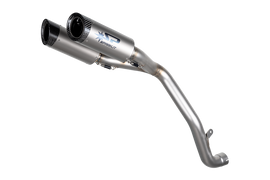 Triumph SPEED TRIPLE 1200 2021 - 2024 - 2 DYNO silencers with carbon end cap with under seat fitting - LIMITED EDITION