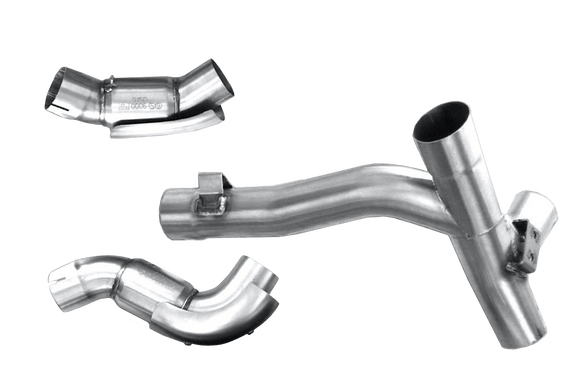 Ducati Monster 696 (08-14) / 796 (10-14) / 1100 - 1100 S (09-10) — Approved pipe 2in2 in AISI 304 stainless steel - for Spark silencers