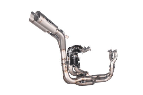 Ducati PANIGALE V4/S & V4R 2019-2023 - STREETFIGHTER V4 2020-2022  - RACING FULL SYSTEM 105 dB: TITANIUM headers with 2 silencers GRID-O under seat