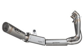 Triumph TRIDENT 660 / TIGER SPORT 660 DAYTONA 660 2022 - 2024  - RACING full system: collector with pre-silencer BOX in AISI 304 stainless steel + GRID-O silencer