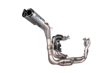 Ducati PANIGALE V4/S 2018-2023 & PANIGALE V4R 2019-2023 & STREETFIGHTER V4 2020-2022 - FULL SYSTEM REPLICA WSBK 2023: TITANIUM Collector + 2 silencers DYNO underseat - EVO 2023