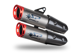 Triumph SPEED TRIPLE 1200 2021 - 2024 - Slip-on DYNO silencers with red anodised aluminium end caps