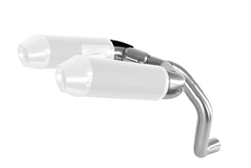 Ducati Monster 1100 EVO (11-13) — 1in2 Racing pipe in stainless steel for high mounting underseat  - to be mounted with Spark silencers