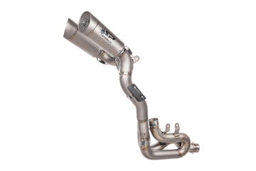 Ducati PANIGALE V4/S 2018-2023 & V4R 2019-2023 & STREETFIGHTER V4 2020-2022 - 3/4 kit: TITANIUM Collector with 2 silencers GRID-O under seat