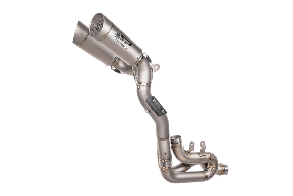Ducati PANIGALE V4/S 2018-2023 & V4R 2019-2023 & STREETFIGHTER V4 2020-2022 - 3/4 kit: TITANIUM Collector with 2 silencers GRID-O under seat