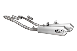 Honda CRF 250 - 2018 - 2019 - Full system OFF ROAD: Stainless steel collector with 2 silencers under seat