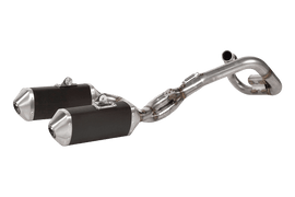 Honda CRF 450 - 2013 - 2014 - Full system OFF ROAD: Stainless steel collector with 2 silencers under seat