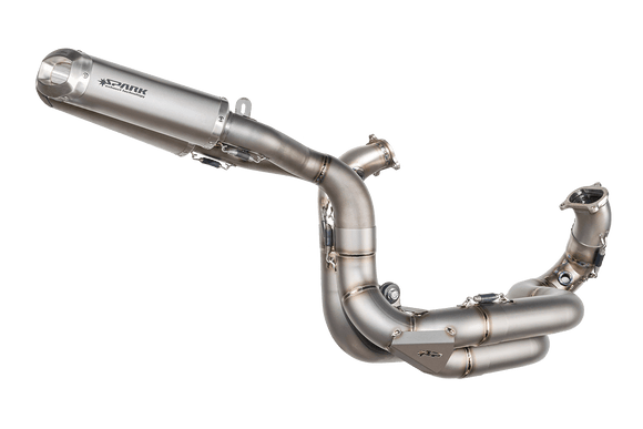 Desmosedici PANIGALE V2 (2020-24) PANIGALE 959 — RACING FULL TITANIUM SYSTEM REPLICA SSP600: Collector + 2 silencers RECTANGULAR underseat