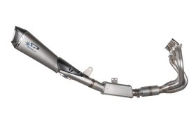 Triumph STREET TRIPLE RS / R / S 2023 - 2025 - LATERAL mount EURO 5 full system Stainless steel - KONIX EVO Silencer + pre-silencer BOX and catalyst (BLACK)