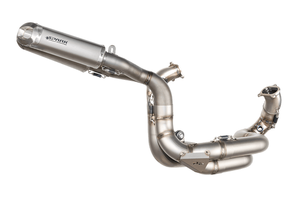 Desmosedici PANIGALE V2 (2020-24) PANIGALE 959 — RACING FULL SYSTEM STAINLESS STEEL REPLICA SSP600: Collector + 2 silencers RECTANGULAR underseat