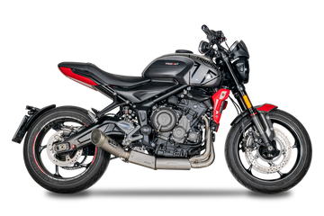 Triumph TRIDENT 660 / TIGER SPORT 660 DAYTONA 660 2022 - 2024 - Full system: collector with pre-silencer BOX in stainless steel + GRID-O silencer