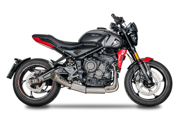 Triumph TRIDENT 660 / TIGER SPORT 660 DAYTONA 660 2022 - 2024 - Full system: collector with pre-silencer BOX in stainless steel + GRID-O silencer
