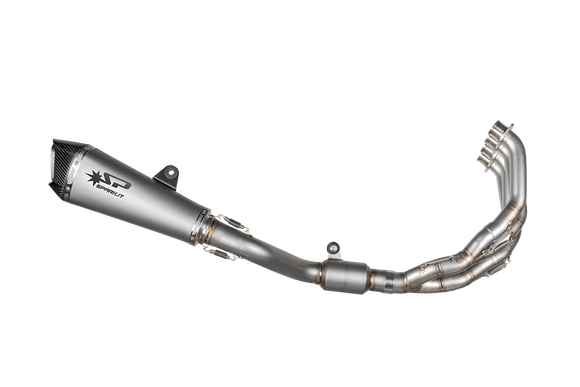 Honda CB 650 R /CBR 650 R - 2021 - 2025 - HIGH mount EURO 5 complete kit - Stainless steel manifolds with catalyst and titanium silencer