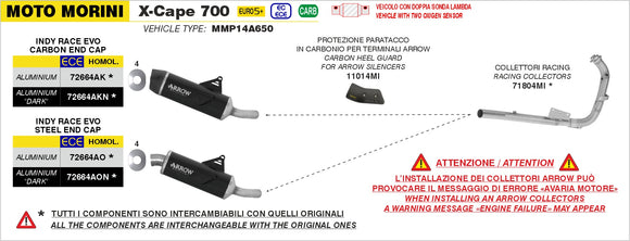 Moto Morini X-CAPE 700 Carbon fiber heat shield