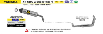 Yamaha XT 1200Z Super Ténéré Maxi Race-Tech Approved aluminium silencer with carby end cap - 0
