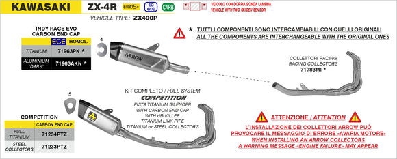 Kawasaki ZX-4R COMPETITION full system