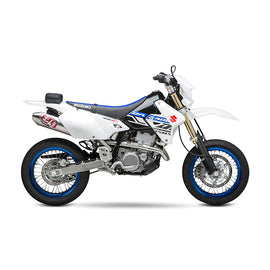 SUZUKI DRZ400 SM - (2005-2009) Yoshimura Stainless RS-2 Stainless Full System - Stainless Header - Race Series - Removable Baffle
