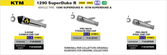 KTM 1290 SuperDuke R X-Kone titanium silencer