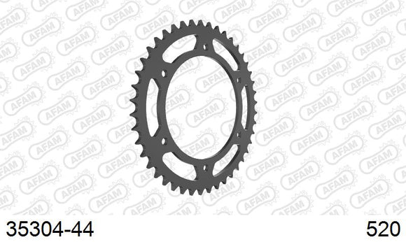 BMW G310R 2022-2022 - AFAM Rear Sprocket, 520 (OE Pitch), Steel - 44T, 114 links reqd, fits RR - 35304-44 - P3 Tuning