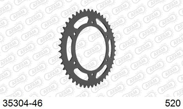 BMW F650GS 2004-2007 - AFAM Rear Sprocket, 520 (OE Pitch), Steel - 46T, 112 links reqd - 35304-46 - P3 Tuning