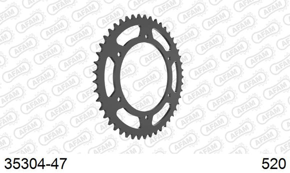 BMW F650GS 2000-2003 - AFAM Rear Sprocket, 520 (OE Pitch), Steel - 47T (orig size) - 35304-47 - P3 Tuning