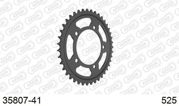 Aprilia Tuono V4 / Factory 2021-2026 - AFAM Rear Sprocket, 525 (OE Pitch), Steel - 41T, 110 links reqd, fits Superpole - 35807-41 - P3 Tuning
