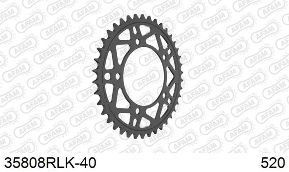 Aprilia RSV4 APRC (1000cc) 2011-2014 - AFAM Rear Sprocket, 520 conversion, Steel - 40T, 110 links reqd - 35808RLK-40 - P3 Tuning