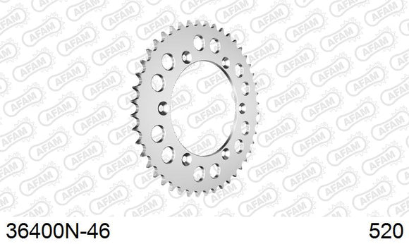 Aprilia SXV450 / 550 2006-2007 - AFAM Rear Sprocket, 520 (OE Pitch), Alu - 46T (orig size) - 36400N-46 - P3 Tuning