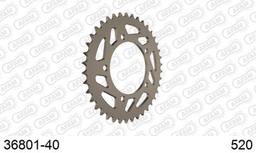 Aprilia RS125 2006-2010 - AFAM Rear Sprocket, 520 (OE Pitch), Alu - 40T (orig size) - 36801-40 - P3 Tuning