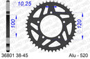 Aprilia RS125 2006-2010 - AFAM Rear Sprocket, 520 (OE Pitch), Alu - 40T (orig size) - 36801-40 - P3 Tuning