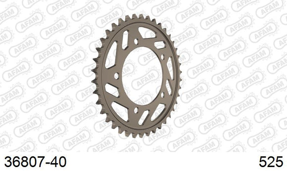 Aprilia Tuono V4 / Factory 2021-2023 - AFAM Rear Sprocket, 525 (OE Pitch), Alu - 40T (orig size) - 36807-40 - P3 Tuning