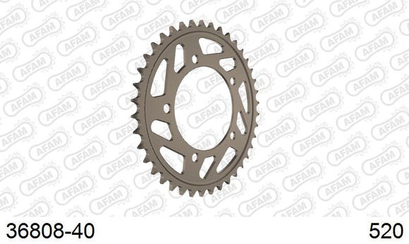 Aprilia RSV4 (1000cc) 2010-2010 - AFAM Rear Sprocket, 520 conversion, Alu - 40T (orig size), fits Factory,R - 36808-40 - P3 Tuning