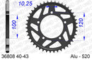 Aprilia RSV4 (1000cc) 2010-2011 - AFAM Rear Sprocket, 520 conversion, Alu - 40T (orig size), fits R - 36808-40 - P3 Tuning