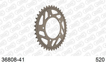 Aprilia RSV4 1100 Factory 2019-2020 - AFAM Rear Sprocket, 520 conversion, Alu - 41T (orig size) - 36808-41 - P3 Tuning