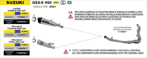 Suzuki GSX-S 950 X-Kone silencer